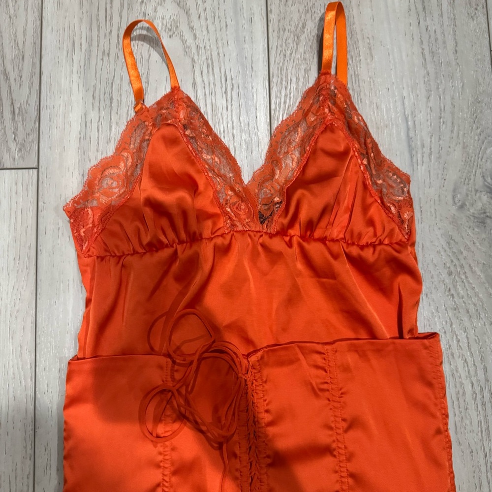 Orange corset dress